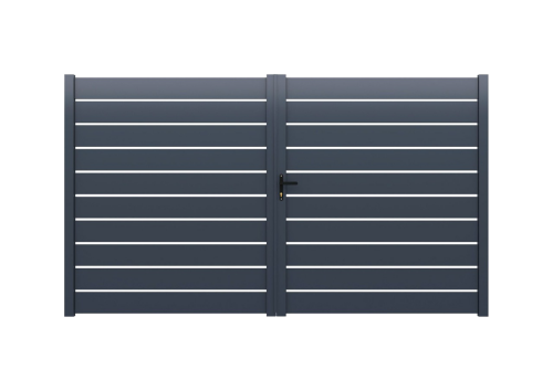 Křídlová brána, hliníková, šířkově nastavitelná, 4000 x 1803 mm